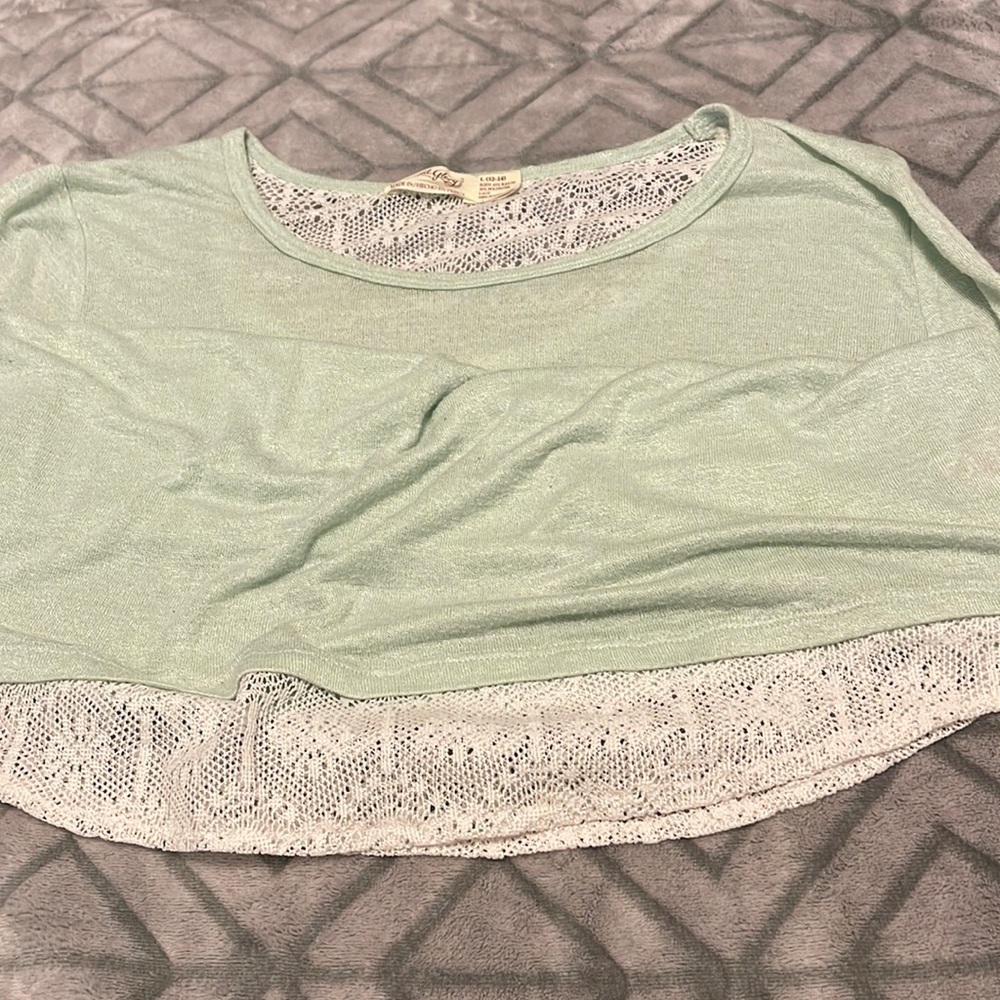 Knit/lace top